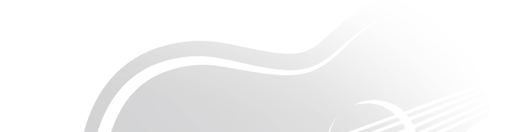 Subtle white and gray acoustic guitar illustration background graphic